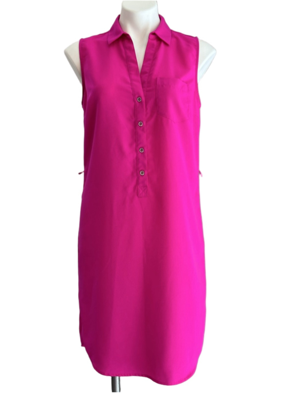 Women's THE LIMITED Pink Sleeveless Shirt Dress M